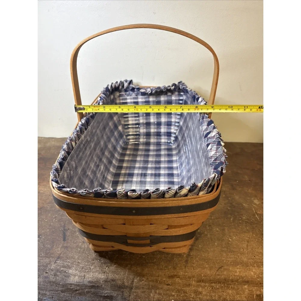 Vintage Longaberger JW Collection Easter Basket 1993 Edition Liner Protector EUC